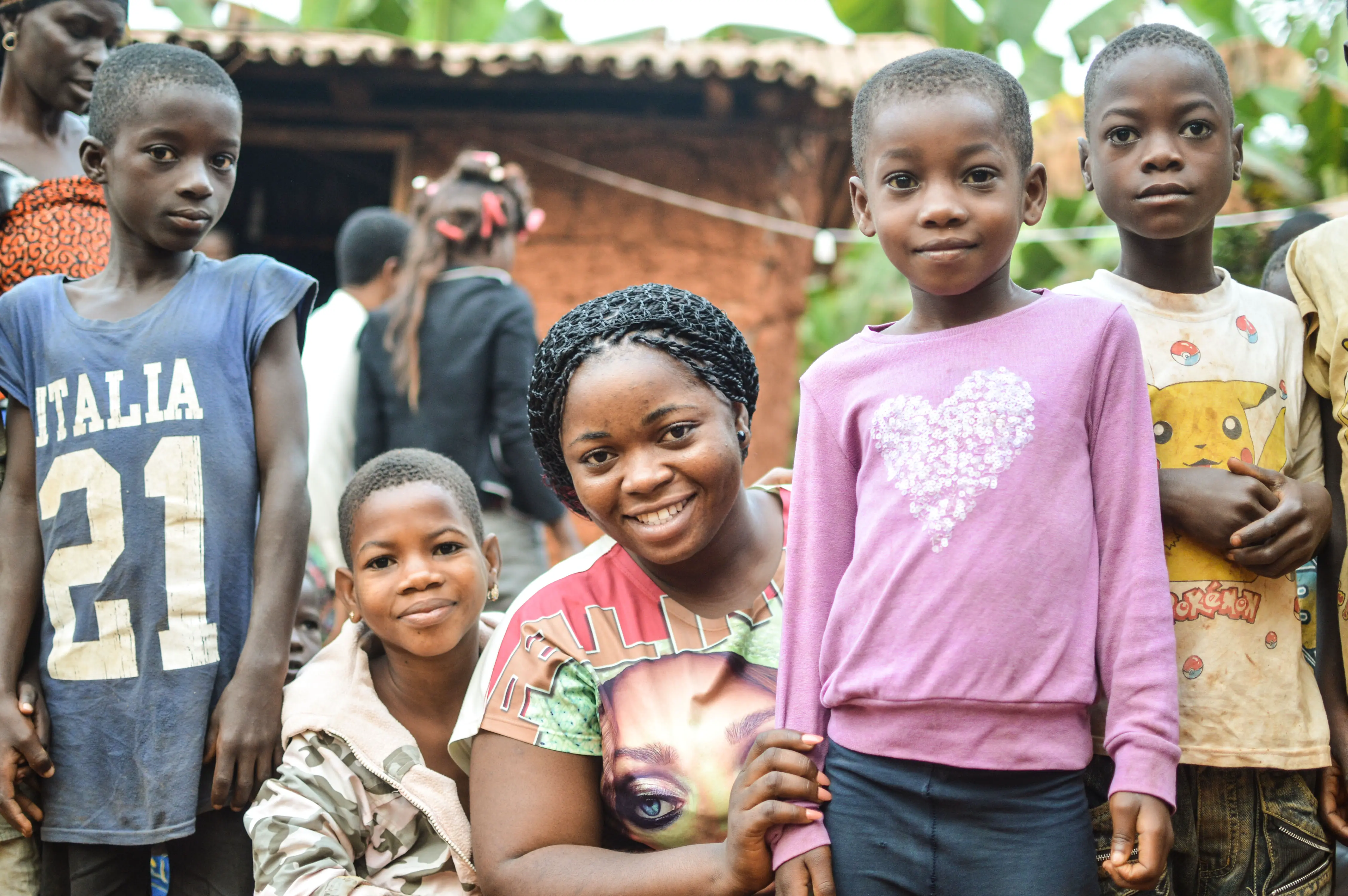 Heart for Children Africa volunteer working with children